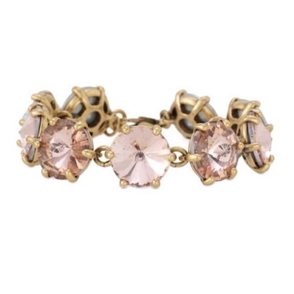 New Stella & Dot Peach Amelie Crystal Bracelet - used for display only w/box